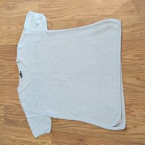 Eileen Fisher short-sleeve sweater tunic organic cotton women's size large